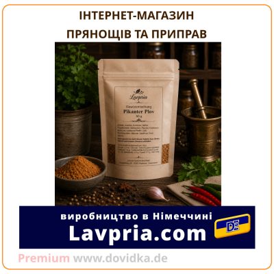 Інтернет-магазин спецій, прянощів та авторських приправ Lavpria. Виробництво в Німеччині.