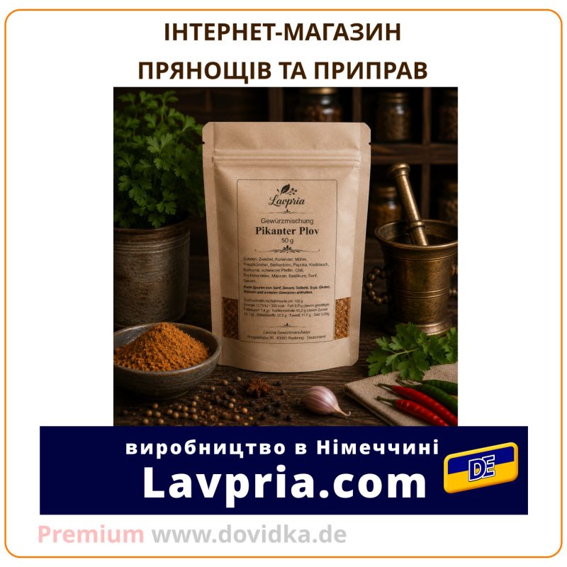 Інтернет-магазин спецій, прянощів та авторських приправ Lavpria. Виробництво в Німеччині.