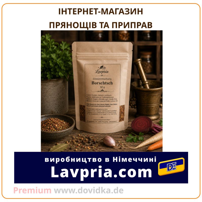 Інтернет-магазин спецій, прянощів та авторських приправ Lavpria. Виробництво в Німеччині.